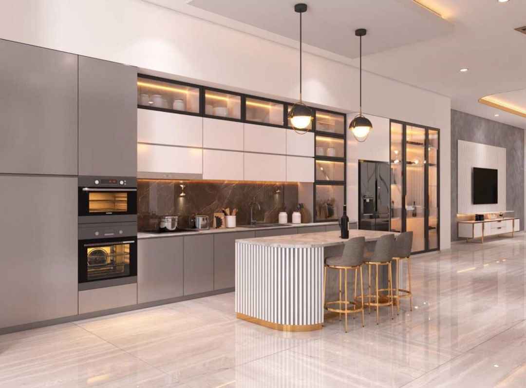Thiết kế nội thất bếp khiến không gian rộng hơn