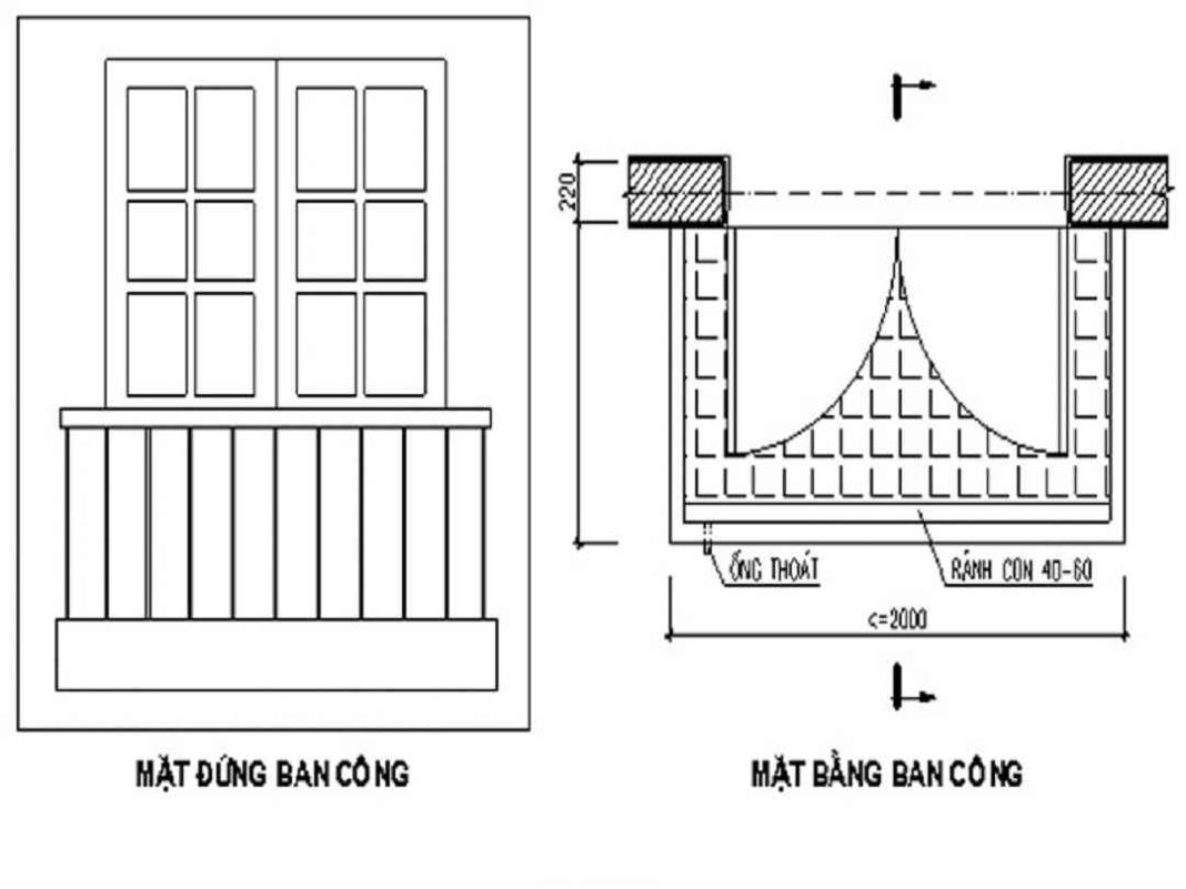 Cách tính toán tiêu chuẩn kích thước ban công